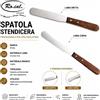 Spatola Stendi Cera Professionale ROIAL in Acciaio Inox con Manico in Legno Curva
