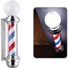 MELCAP BARBER POLE LUMINOSO CON ROTAZIONE SFERA LUMINOSA BARBIERE BARBER SHOP