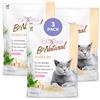 Cat&Rina BeNatural, lettiera per gatti al tofu da 5,5l Agglomerante e Vegetale. Fino a 30 giorni di utilizzo. Si smaltisce nell'organico o nel wc. Sabbia gatti anti odore Classica, 3 pezzi
