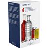 Bormioli Luigi Optima Bottiglie Acqua Vino Olio e Aceto in Vetro - Set 4 Pezzi