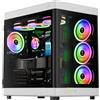 GAMDIAS Case Full Tower NESO P1 BW Nero e Bianco per Gaming con vetro temperato