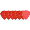 GEWA OVATION Diamond Picks Plettri in nylon con punta affilata - Super Grip - appuntiti - Set da 7 (6+1 pezzi standard in nylon in omaggio) - 0,73 mm - rosso sangue - rosso scuro