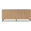 Capodarte Madia 180 cm in legno Antracite e Rovere 3 ante con 5 piedini - RONDA