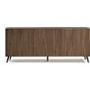 Capodarte Madia 180 cm in legno Antracite e Teak 3 ante con 5 piedini - RONDA