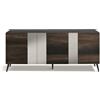 Capodarte Madia 180 cm in legno Rovere Termico 3 ante con specchio 5 piedini - ROMEO