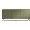 Capodarte Madia 180 cm in legno Verde 3 ante - ARISA 5 piedini