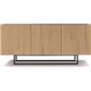 Capodarte Madia 3 ante in legno 180 cm Antracite e Rovere piedini sagomati - RONDA