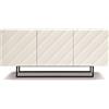 Capodarte Madia 3 ante in legno 180 cm Bianco piedini sagomati - KALLA