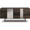 Capodarte Madia 3 ante in legno 180 cm Rovere Termico piedini sagomati - ROMEO