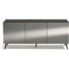 Capodarte Madia credenza a 3 ante in vetro specchio fumcocca antracite e 5 piedini ISIDE