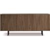 Capodarte Madia in legno 180 cm 3 ante Antracite e teak con 2 piedini - RONDA