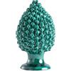 BEVILACQUA PIGNA DECORATIVA, CERAMICA SICILIANA VERDE RAMINA, S - h 25 x L 13 cm