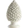 BEVILACQUA PIGNA DECORATIVA, CERAMICA SICILIANA BIANCO, S - h 25 x L 13 cm