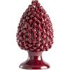 BEVILACQUA PIGNA DECORATIVA, CERAMICA SICILIANA BORDEAUX, M - h 30 x L 18 cm