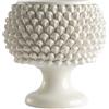 BEVILACQUA VASO PIGNA, CERAMICA SICILIANA BIANCO, M - h 20 x L 20 cm