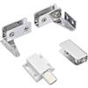Ctyjia 1 Set Cerniere per Porte in Vetro, Morsetti in Vetro, Supporto Laterale, per Porte di Spessore 5-8mm