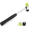 QWORK Martello Gomma, 25mm Piccolo Nylon Martello Con 2 Testine Di Ricambio Con Impugnatura In Gomma Antiscivolo Per Gioielli Strumenti Artigianali Fai Da Te Artigianato In Pelle