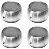 PRIOstahl Anello a sfera per corrimano, per tubo rotondo, supporto per tubo, supporto per corrimano, 4 anelli Ø 42,4 mm, per corrimano, ringhiera, balcone, terrazza in acciaio inox V2A