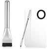 JJUNW Set di 3 tavolozze per make-up in acciaio inox, con spatola e pennello per fondotinta, tavolozza di miscelazione cosmetica per fondotinta