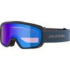 ALPINA Unisex - Adulti, SCARABEO S Q-LITE Occhiali da sci, black-dirtblue matt, One Size