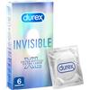 Durex Invisibile Xl Extra Sottile Extra Large 6 Profilattici
