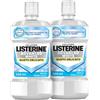 Listerine Advanced White Collutorio Sbiancante 0% Alcol Al Gusto Delicato Di Menta 2 X 500ml