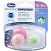 Chicco Succhietti Light Luminosi In Silicone 16-36 Mesi 2 Pezzi