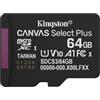 Kingston Canvas Select Plus Scheda di memoria microSD 64GB micSDXC Gen3 100R A1 Adattatore SD non incluso - SDCS3/64GBSP