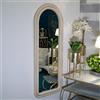 Dmora - Specchio Bondone, Specchiera, Articolo d'arredo a muro, Decorazione con specchio, 60 x 4 h160 cm, Crema