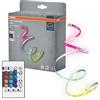 OSRAM Striscia LED FLEX AUDIO 5M VR RC, bianca, 21W, 320lm, luce colorata con sensore di colore RGB, ricevitore audio integrato, telecomando, lunga durata, facile da installare, IP20