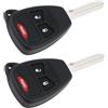 YINETTECH 2 custodie per telecomando a 3 tasti compatibili con Jeep compatibili con Chrysler compatibili con custodia portachiavi Dodge Keyless