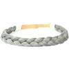 BOBIYA 3 fili sintetici treccine fascia classic chunky largo intrecciato trecce elastico stretch hairpiece per la ragazza delle donne accessorio di bellezza, fascia intrecciata (smoky grey)