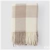EDG Enzo De Gasperi Coperta Wool L 170 Cm L 120 Cm Scatola Regalo Bianco Grigio