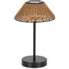 Bizzotto Lampada da Tavola Solare Kalyan H 31 Cm D 20 Cm IP44 Effetto Rattan