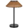 Bizzotto Lampada da Tavola Solare Kalyan H 48 Cm D 30 Cm IP44 Effetto Rattan