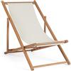 Bizzotto Danubio Sdraio Bianco Acacia FSC Effetto Teak
