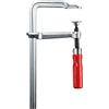 BESSEY GS20 Morsetto a vite interamente in acciaio, larghezza di serraggio 200 mm profondità della gola 100 mm, morsetto temperato scorrevole e fisso per il serraggio a molla ed elastico, peso 0,83 kg