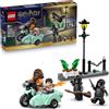 LEGO Harry Potter Fuga da Privet Drive di Hagrid e Harry - Moto Giocattolo con 4 Minifigure incl. 2 Mangiamorte e una Scena di Strada , Eta 8+