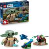 LEGO Star Wars 75443 La Casa di Grogu - Giocattolo da Costruire con Personaggio Grogu, Rana Sorgan, Catapulta e Biscotti Blu, Eta 4+