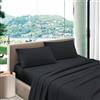Puraluna Completo Letto singolo 1 Posto, set di lenzuola MADE IN ITALY (Nero, Singolo)