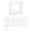 ledscom.de 12 LED, luce per scale/faretto da incasso a parete FEX per interni ed esterni, di forma quadrata, 85 x 85 mm, bianco freddo