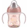 Chicco Training Cup, in Plastica Un Bicchiere Antigoccia Bambini, Una Tazza per Imparare a Bere, Beccuccio Ergonomico Semi-Soft, Valvola e Manici Rimovibili, 6 Mesi+, senza BPA, Rosa