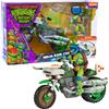GIOCHI PREZIOSI, Turtles Turtles - moto con funzione da combattimento + leonardo