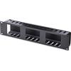 StarTech.com Pannello Gestione Cavi Orizzontale per armadi rack 2U con canalina passacavi a denti e coperchio, Pannello Passacavi a gabbia per armadio rack 19 (CMDUCT2U)