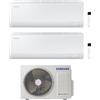 Samsung - Climatizzatore Dual Split Kw.5 Wi-Fi Classe A+++ Cebu S2 9+9 9000+9000 btu AJ050TXJ2KG/EU