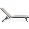 Andrea Bizzotto Lettino Sdraio Prendisole Cleopas con ruote L 192x61 cm Antracite