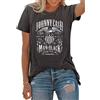 LYEIAO Country Music Tshirt per Le Donne Vintage Nashville Tennessee Grafica Camicie Amanti della Musica Estate Vacanza Top Shirt Tee, Grigio Scuro, L