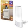 OSRAM Luce notturna con presa, sensore di luce diurna, bianco caldo 3000K, 0,28W, bianco, classe di protezione IP20, per camerette e zone giorno