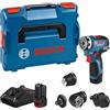 Bosch Professional 12V System Trapano-avvitatore a batteria GSR 12V-35 FC - FlexiClick System (incl. 2 batt. da 3.0Ah, caricabatteria rapido GAL 12V-40, 4 portapunte, L-BOXX)