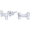 Bling Jewelry Minimalista Piccolo Cucciolo Di Animale Domestico Amante Del Cane Osso Orecchini Per Le Donne Teen .925 Sterling Silver